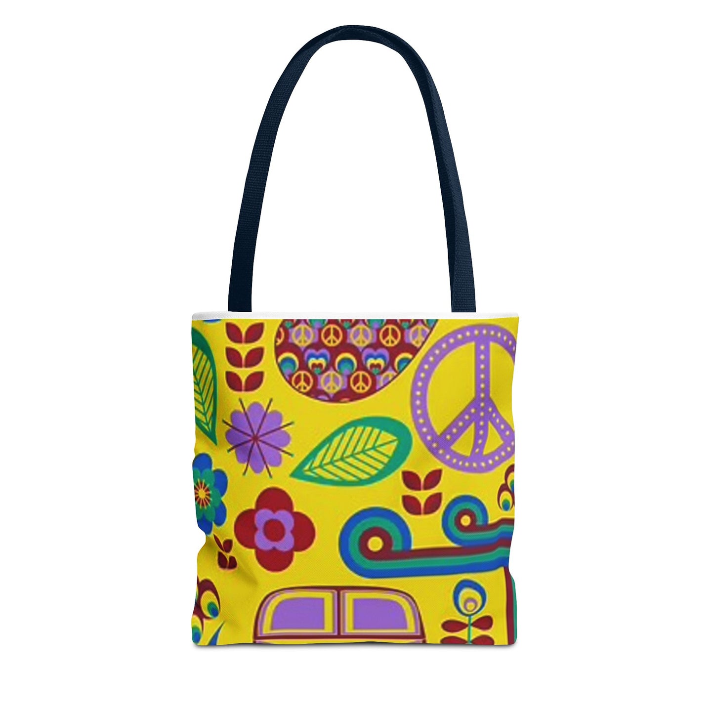 Peace And Love Multi Color BRAND NEW MODERN Tote Bag (AOP)