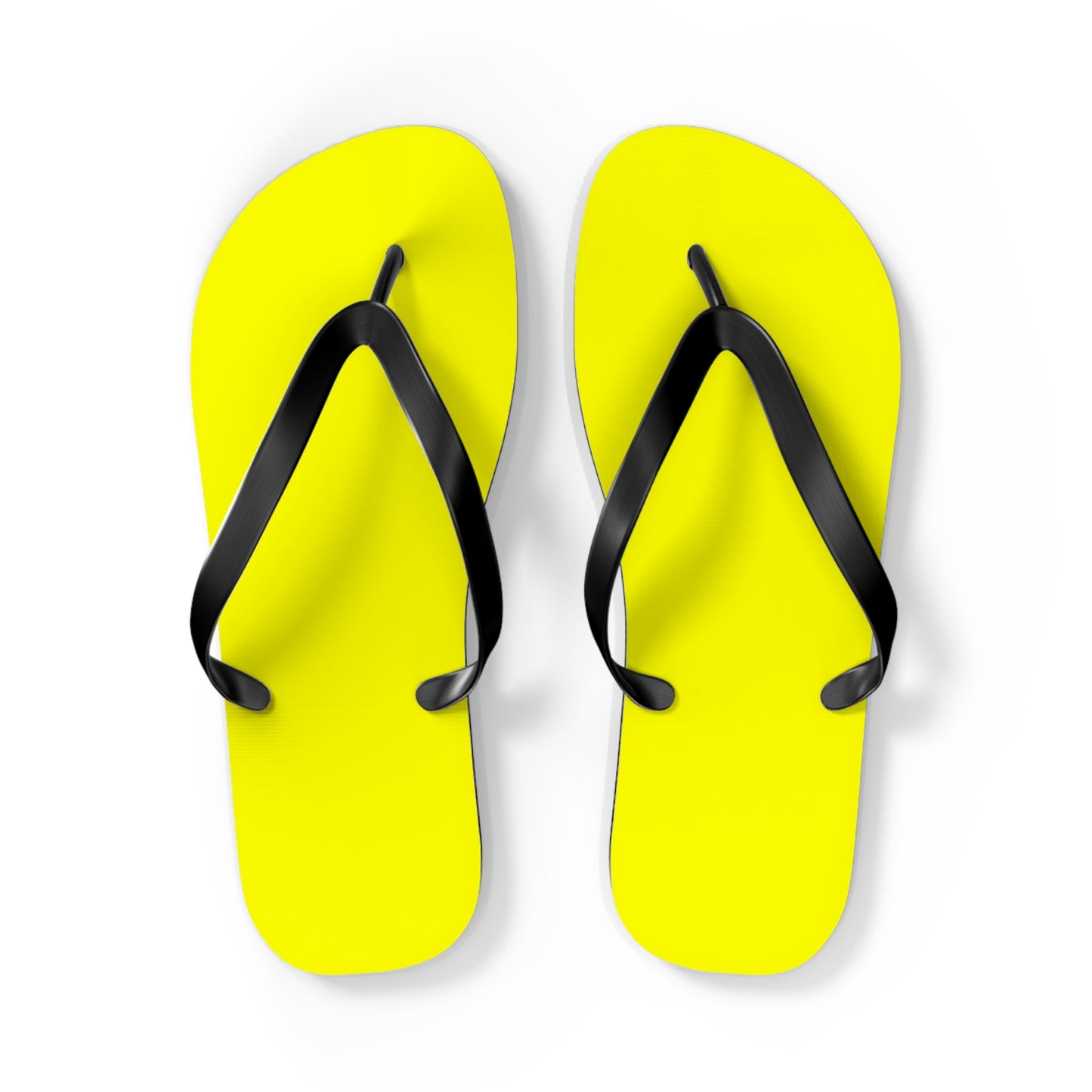 Bright Yellow Flip Flops, Sandals Slides, Summer Footwear, Brand New