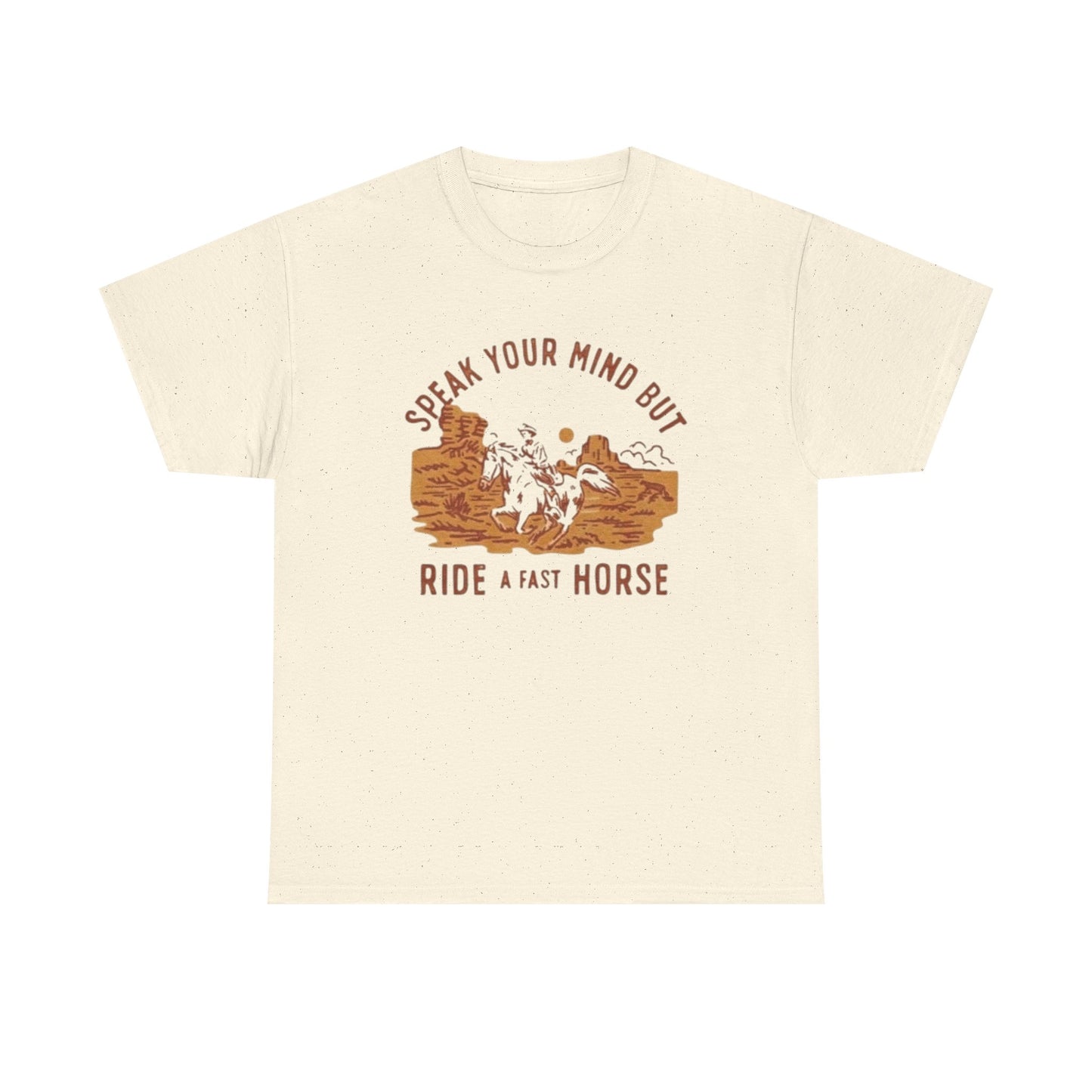 Ride A Fast Horse Graphic T Shirt Unisex Heavy Cotton Tee