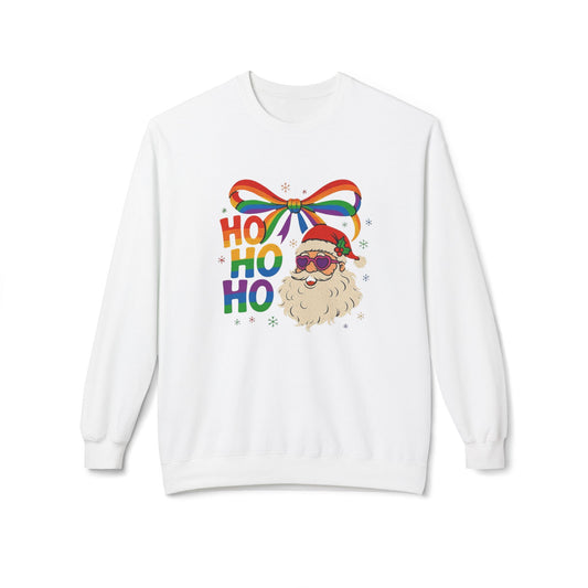 Rainbow Christmas Sweater NEW Unisex Fleece Crewneck Sweatshirt
