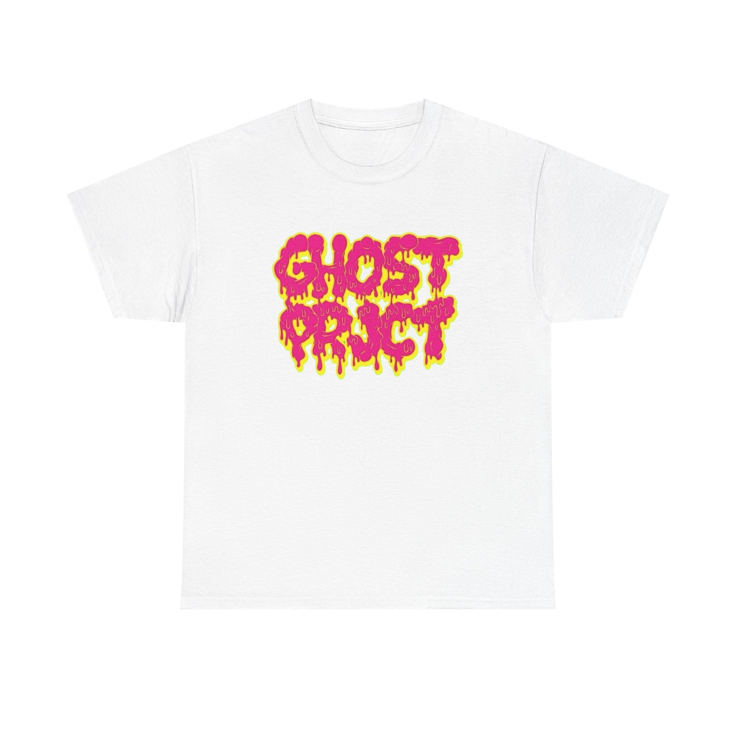 Ghost Project Retro Drippy Vibes Trippy Graphic T-Shirt Unisex Heavy Cotton Tee