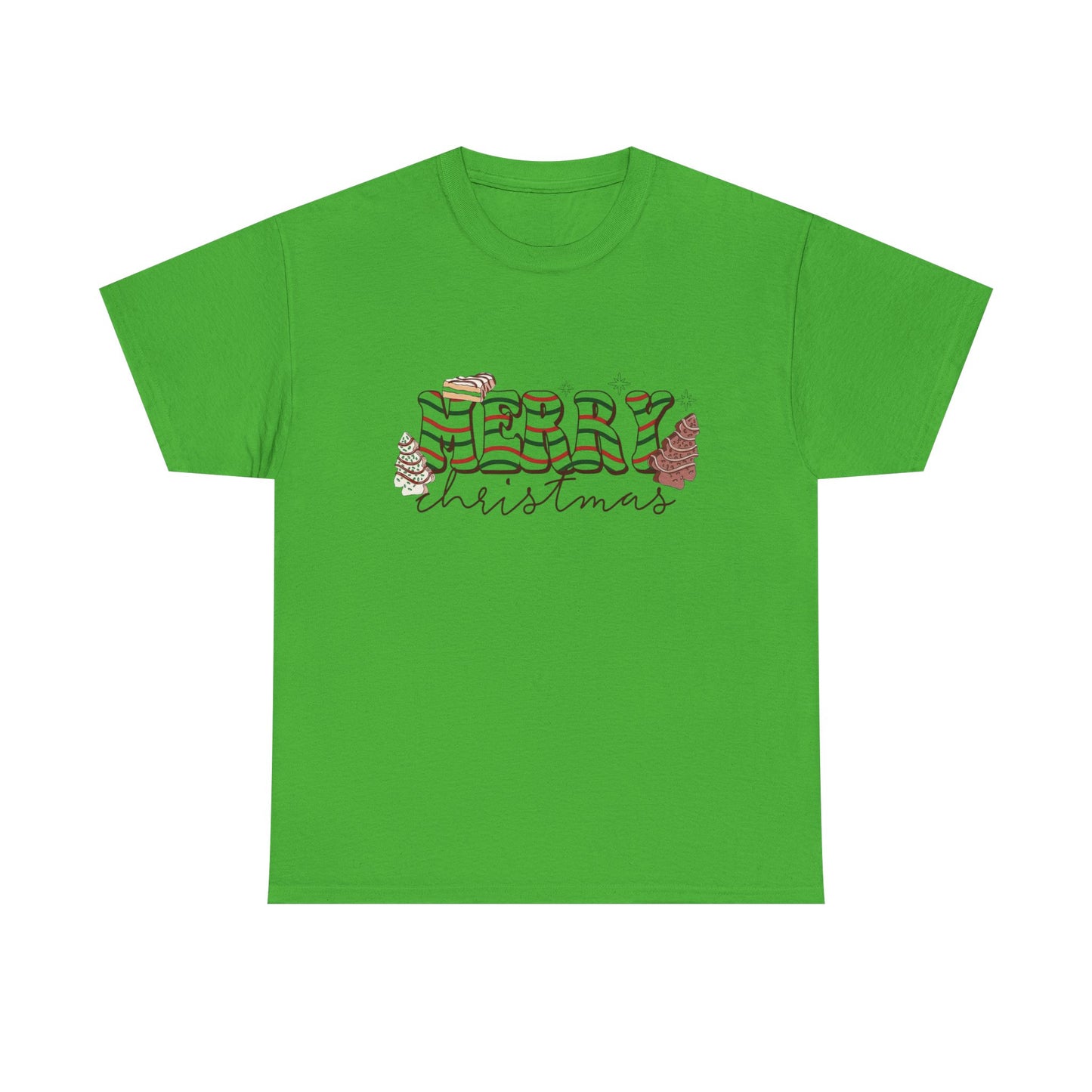 Christmas Tree Cakes Funny Graphic T Shirt NEW Unisex Heavy Cotton Tee