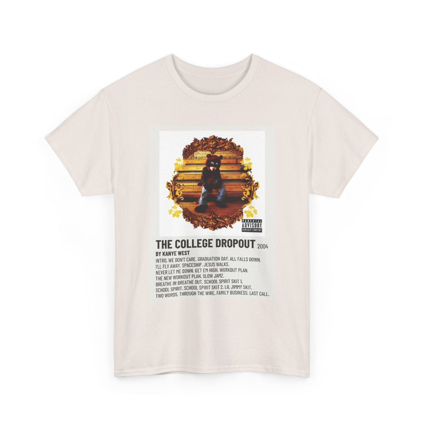 Kanye College Dropout Graphic T Shirt Retro Album Unisex Heavy Cotton Tee