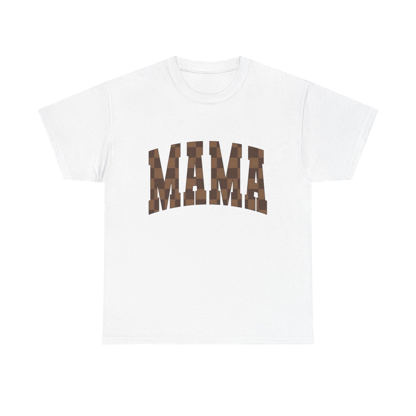Mama Brown Checkered Pattern Graphic T Shirt NEW ADULT