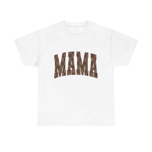 Mama Brown Checkered Pattern Graphic T Shirt NEW ADULT