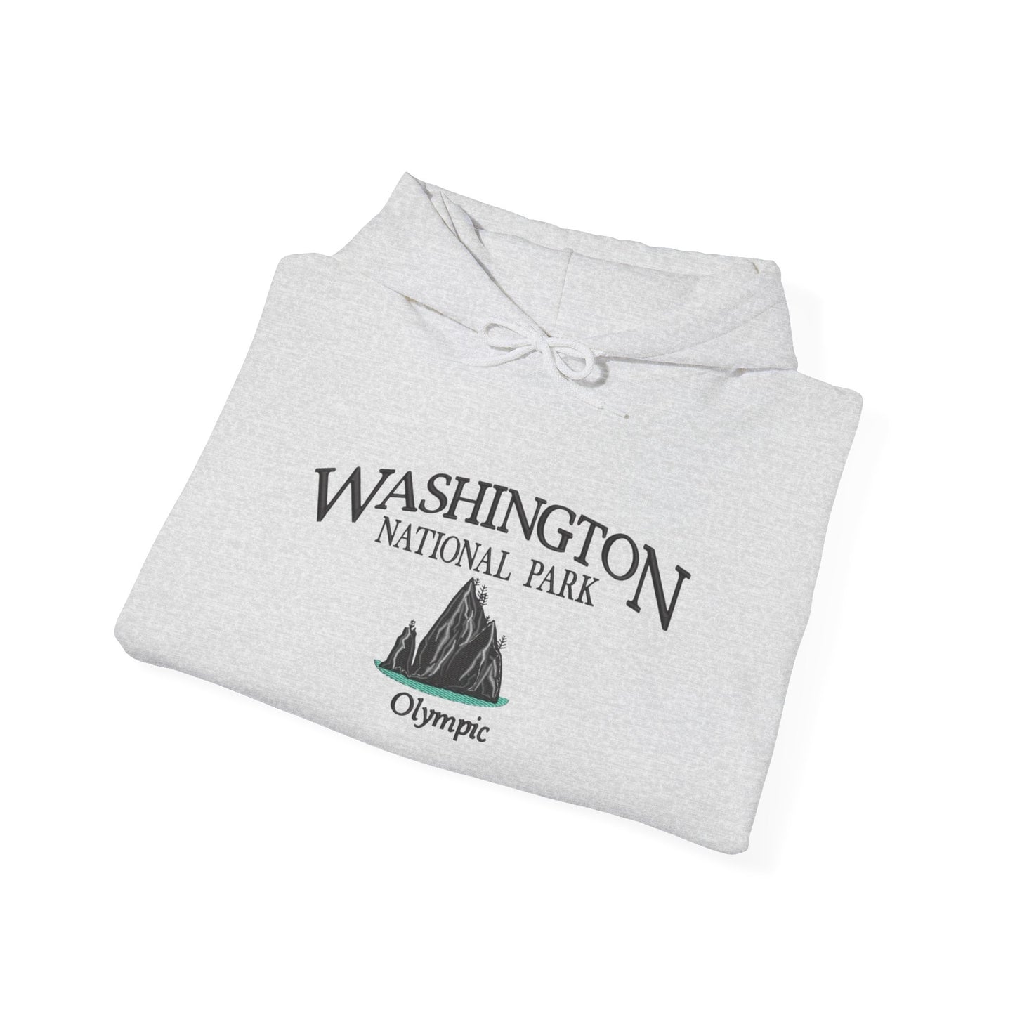 Washington National Parks Olympic Graphic Hoodie Heavy Blend Sweatshirt NEW