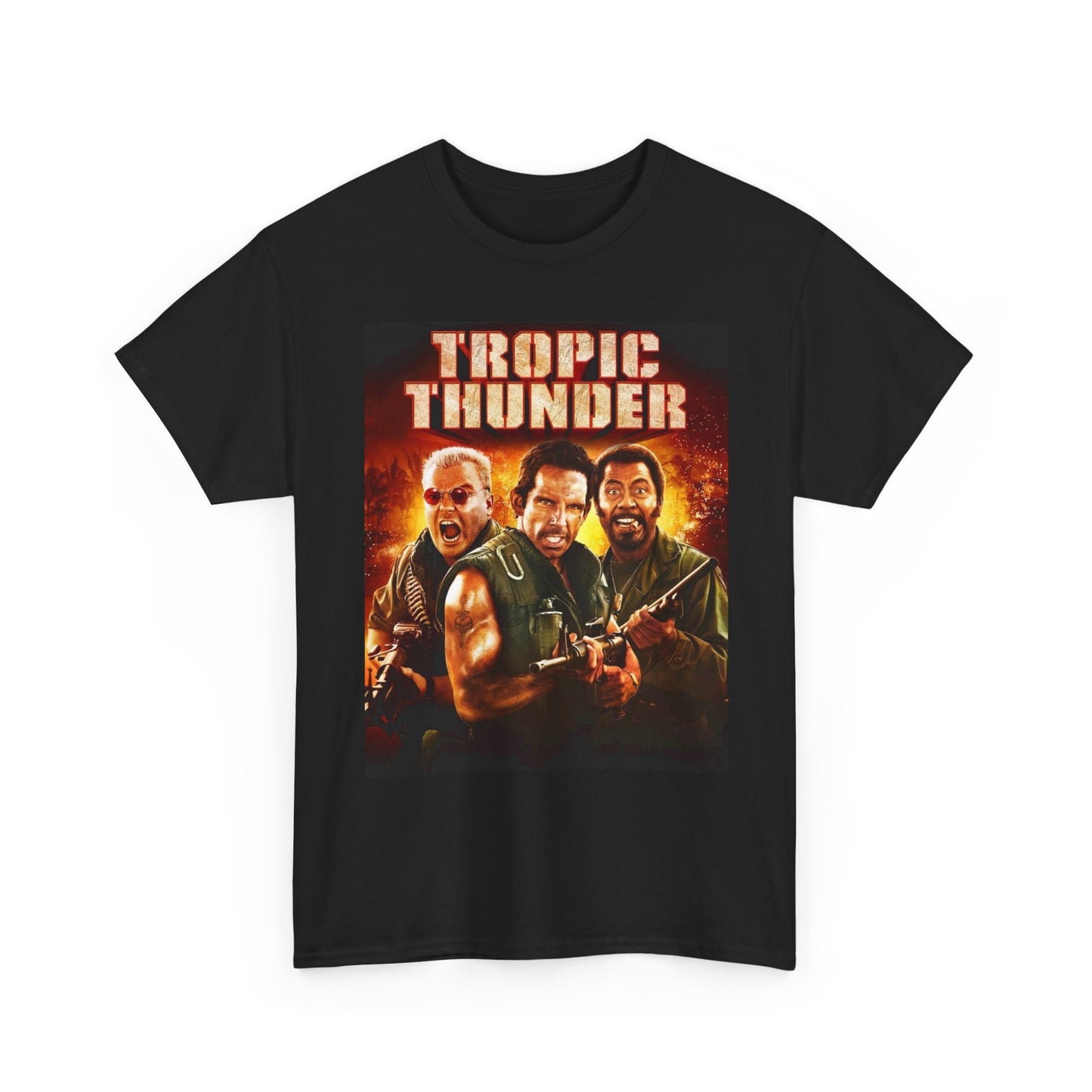 Tropic Thunder Graphic T Shirt Comedy Movie Retro Unisex Heavy Cotton Tee