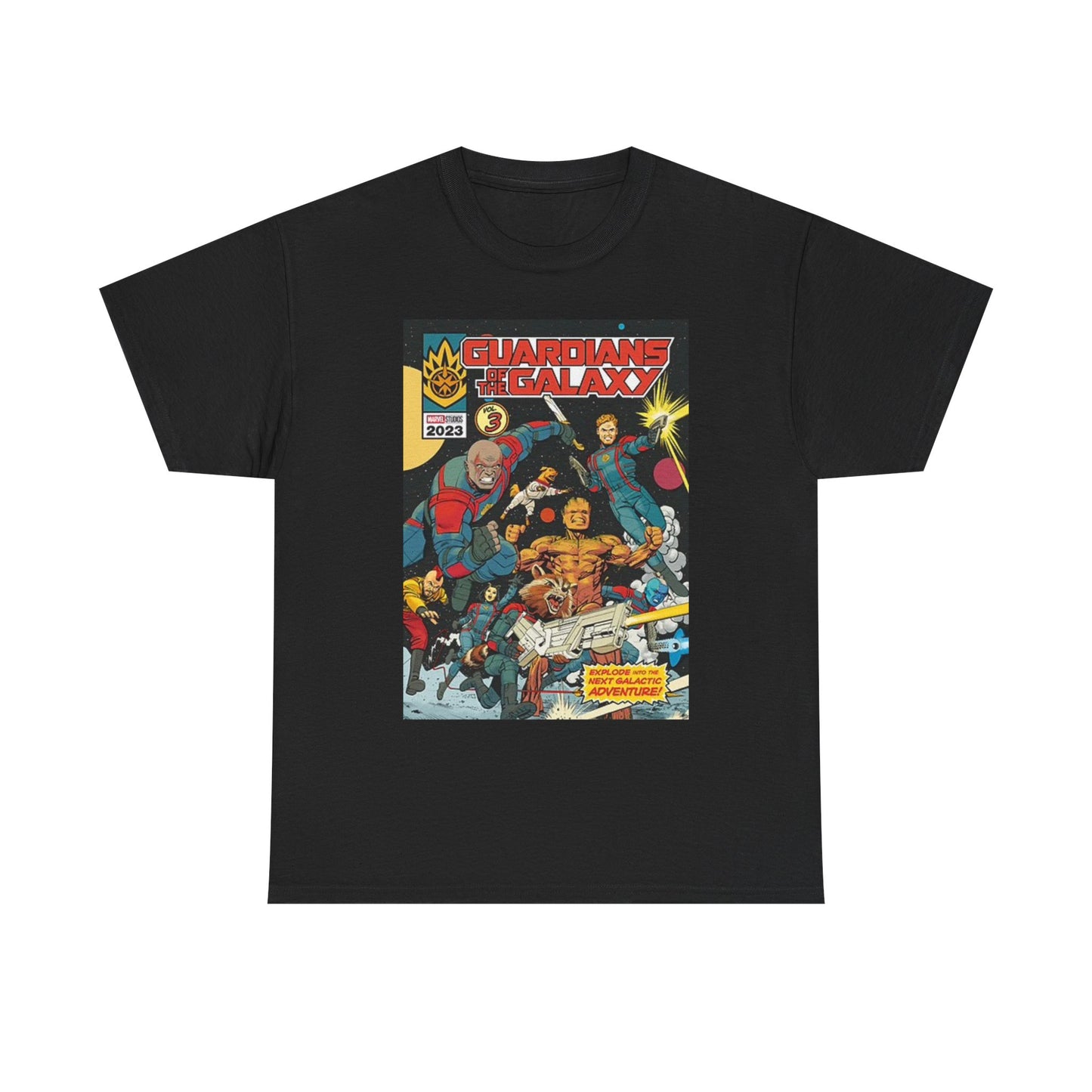 Galaxy Comic Graphic T Shirt Vintage Retro Unisex Heavy Cotton Tee