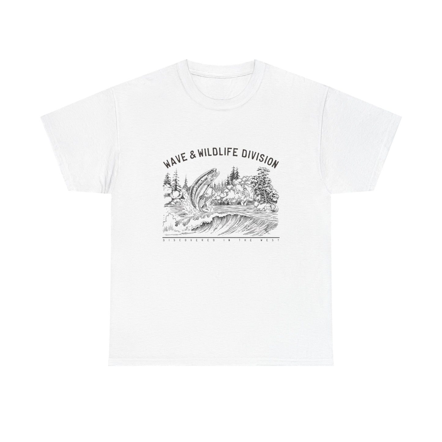 Wave And Wildlife Division Graphic T Shirt Unisex Heavy Cotton Tee