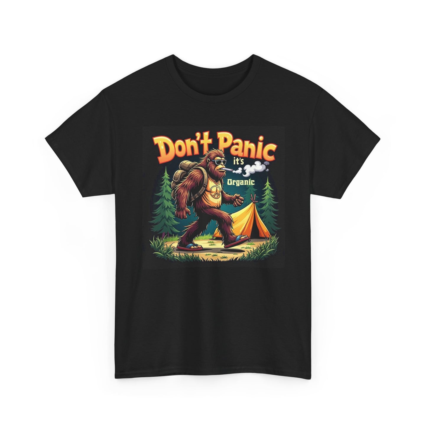 Don't Panic It's Organic Graphic T Shirt Weed Funny Unisex Heavy Cotton Tee