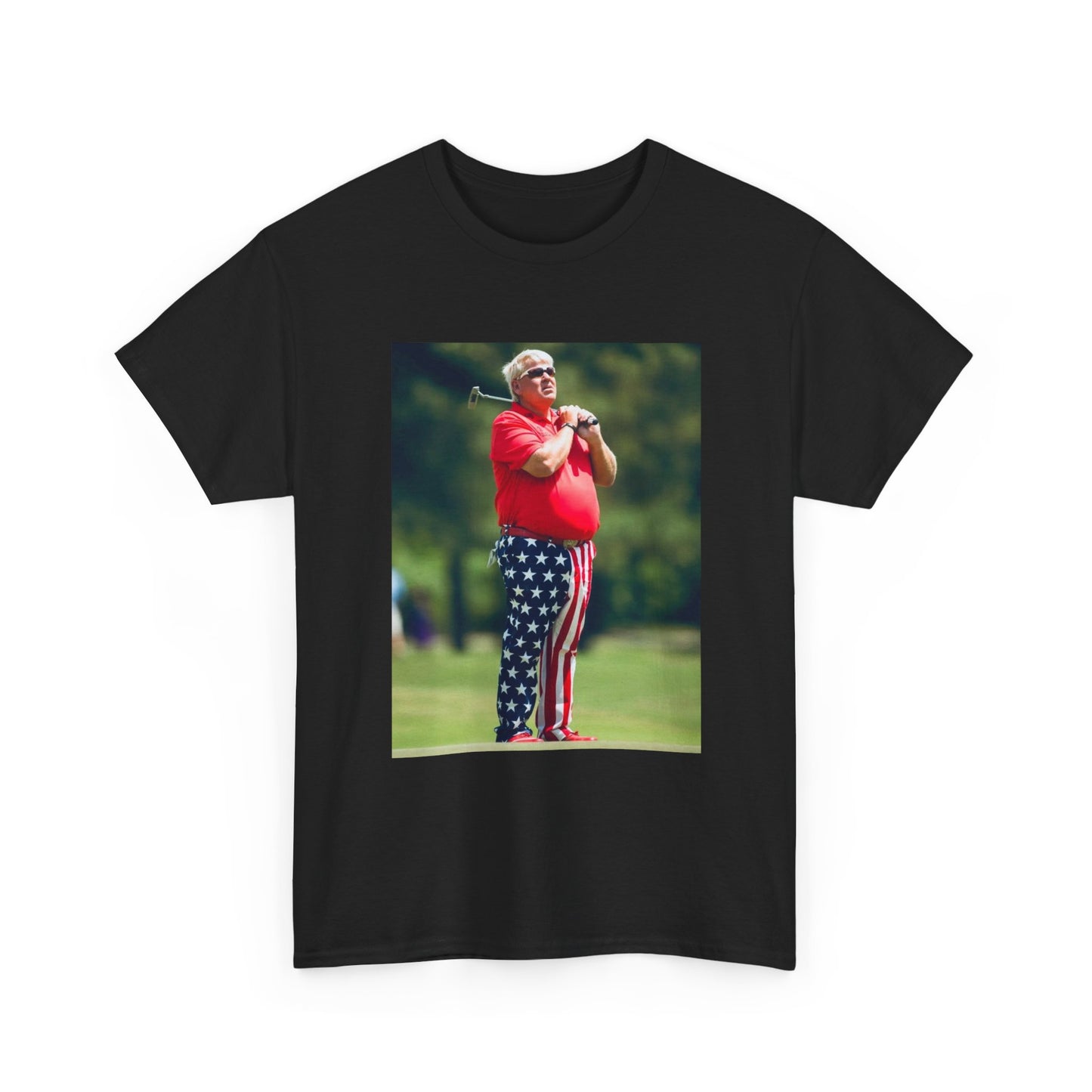 John Daly Tshirt Golf American Flag Masters Tiger woods Unisex Heavy Cotton Tee