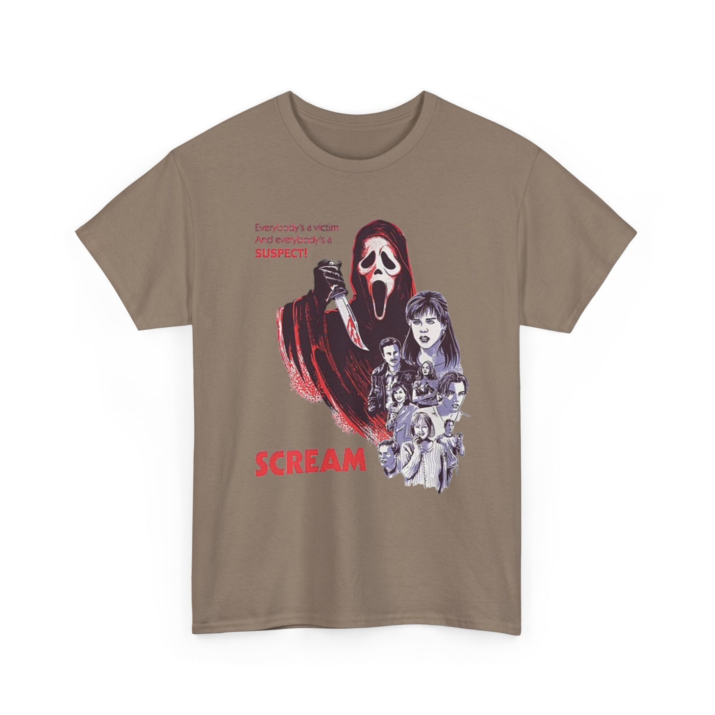 Scream Graphic T Shirt Retro Movie Horror Film Vintage Unisex Heavy Cotton Tee