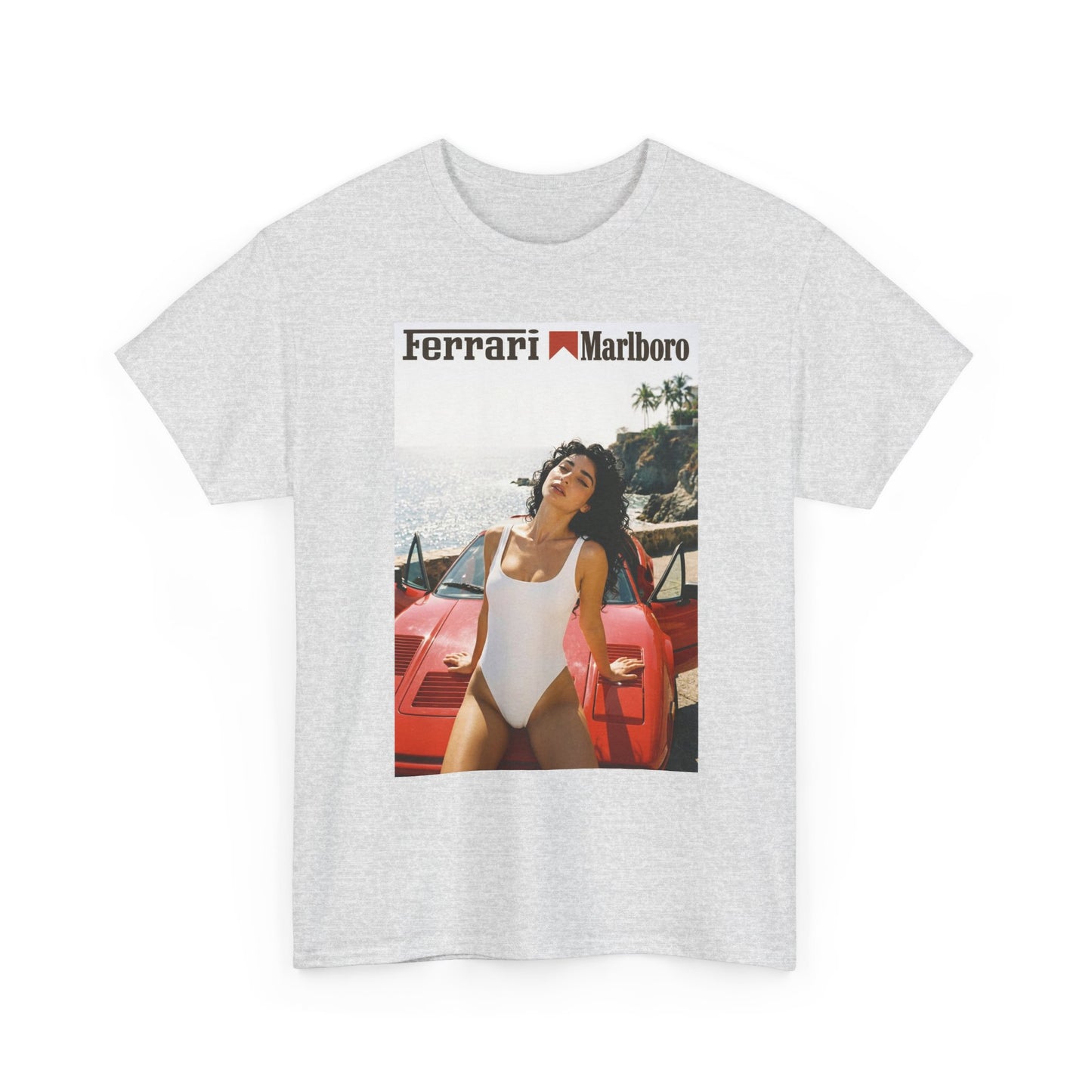 Ferrari Racing Marlboro Graphic T Shirt Men's Heavy Cotton Tee - Quality - Modern True to Size