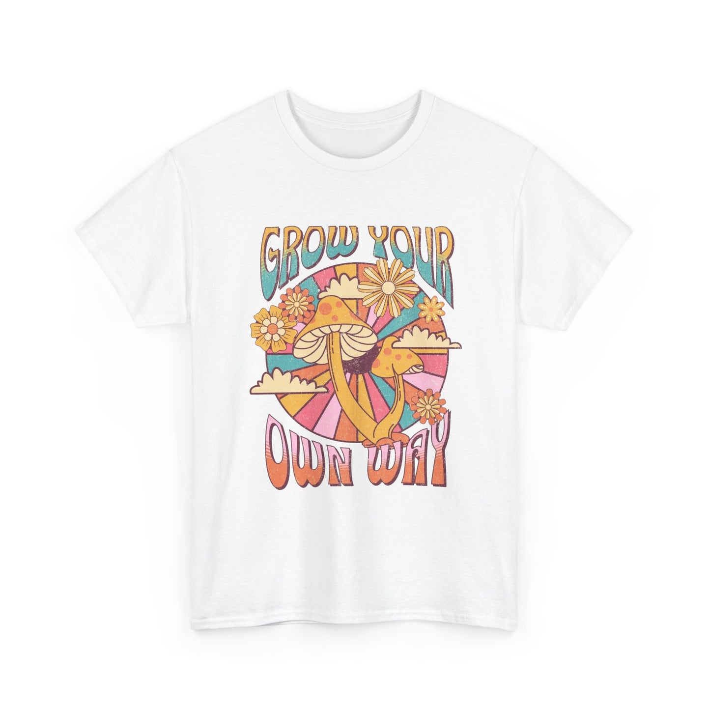Grow Your Own Way Mushrooms Graphic T Shirt NEW ADULT TEE