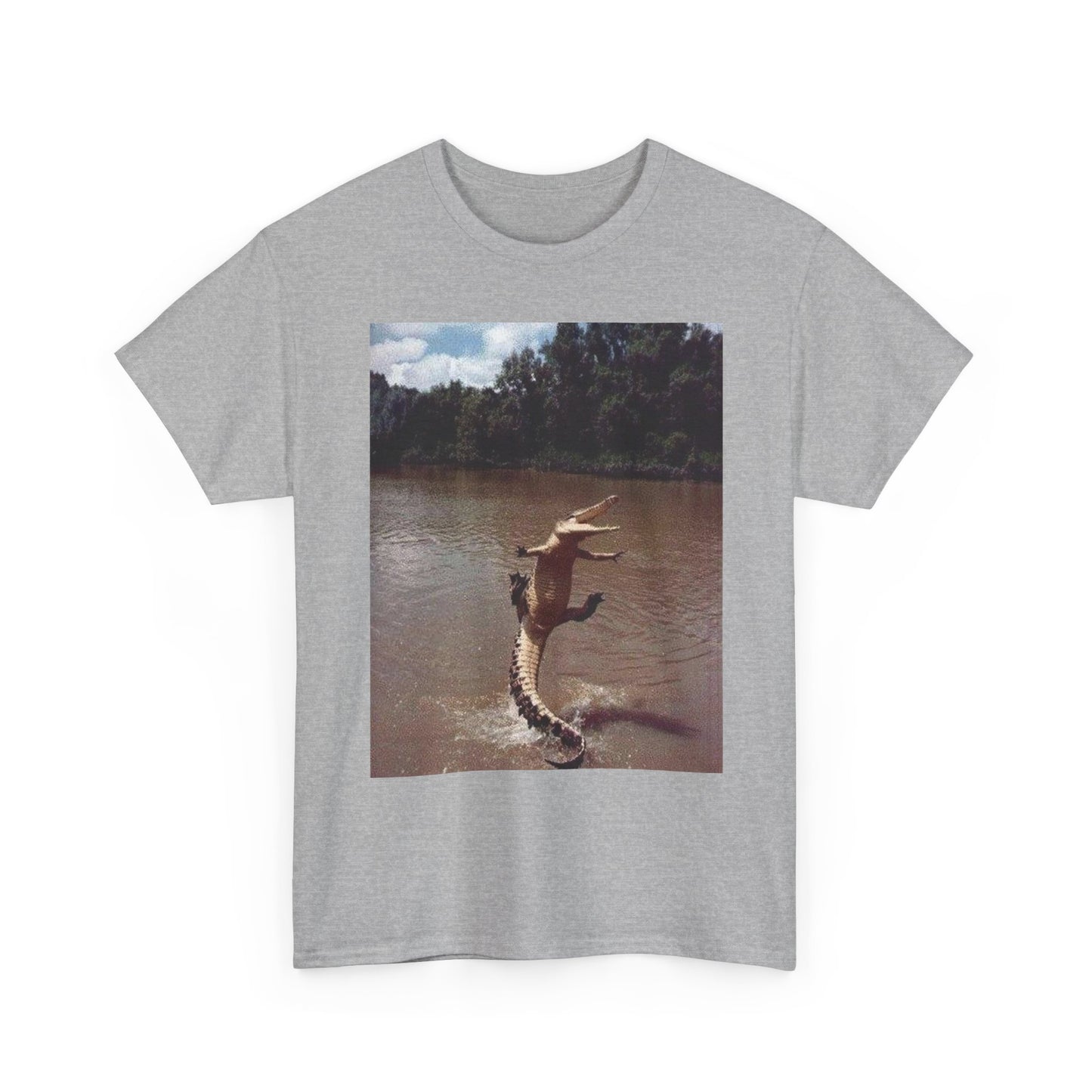 Funny Alligator Crocodile Florida Swamp Puppy Graphic T-Shirt Heavy Cotton NEW