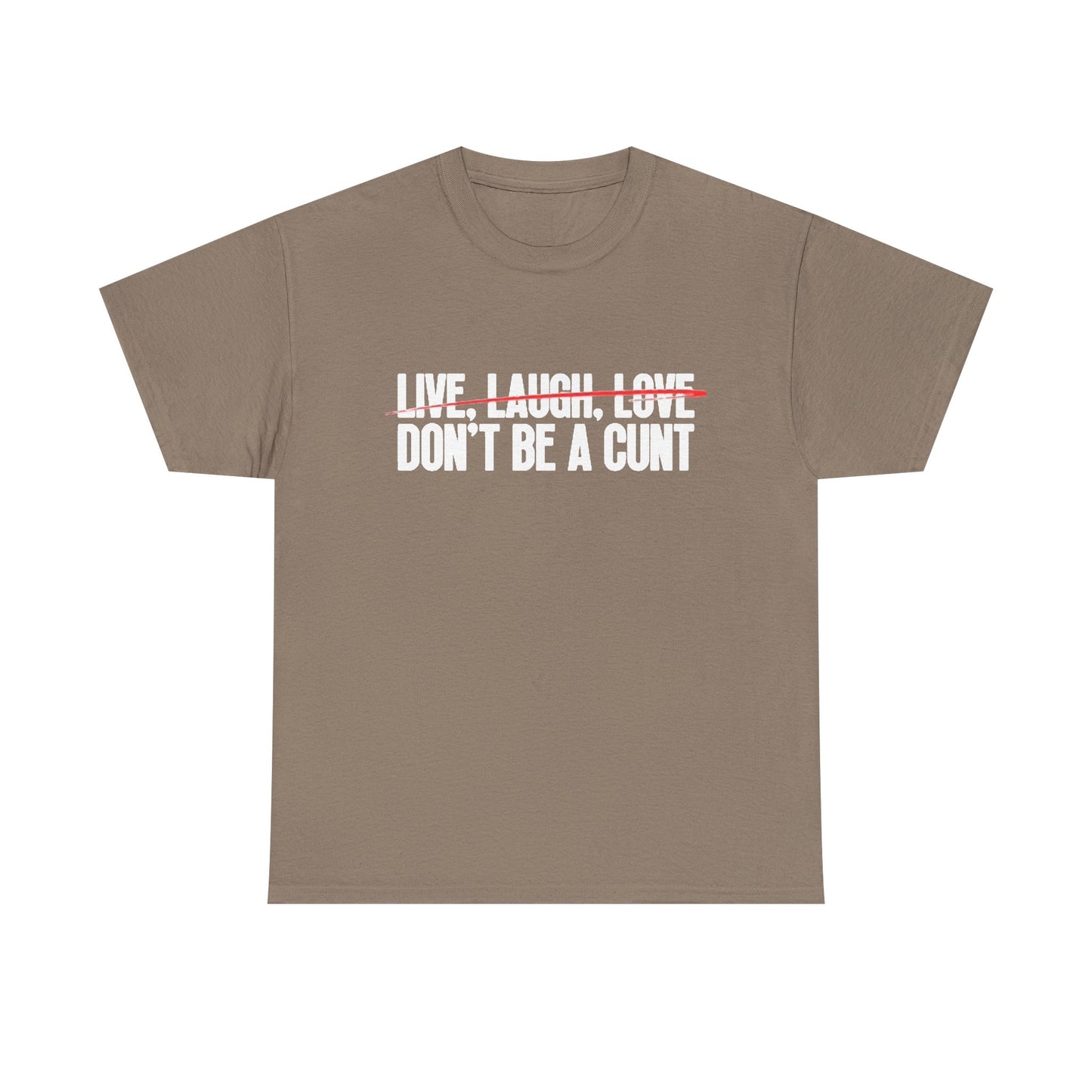 Live Laugh Love Funny Graphic T Shirt Comedy Gift Unisex Heavy Cotton Tee