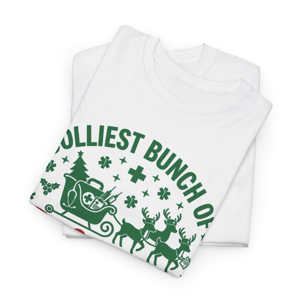 Jolliest Bunch of Nurses Christmas Nuthouse T-Shirt