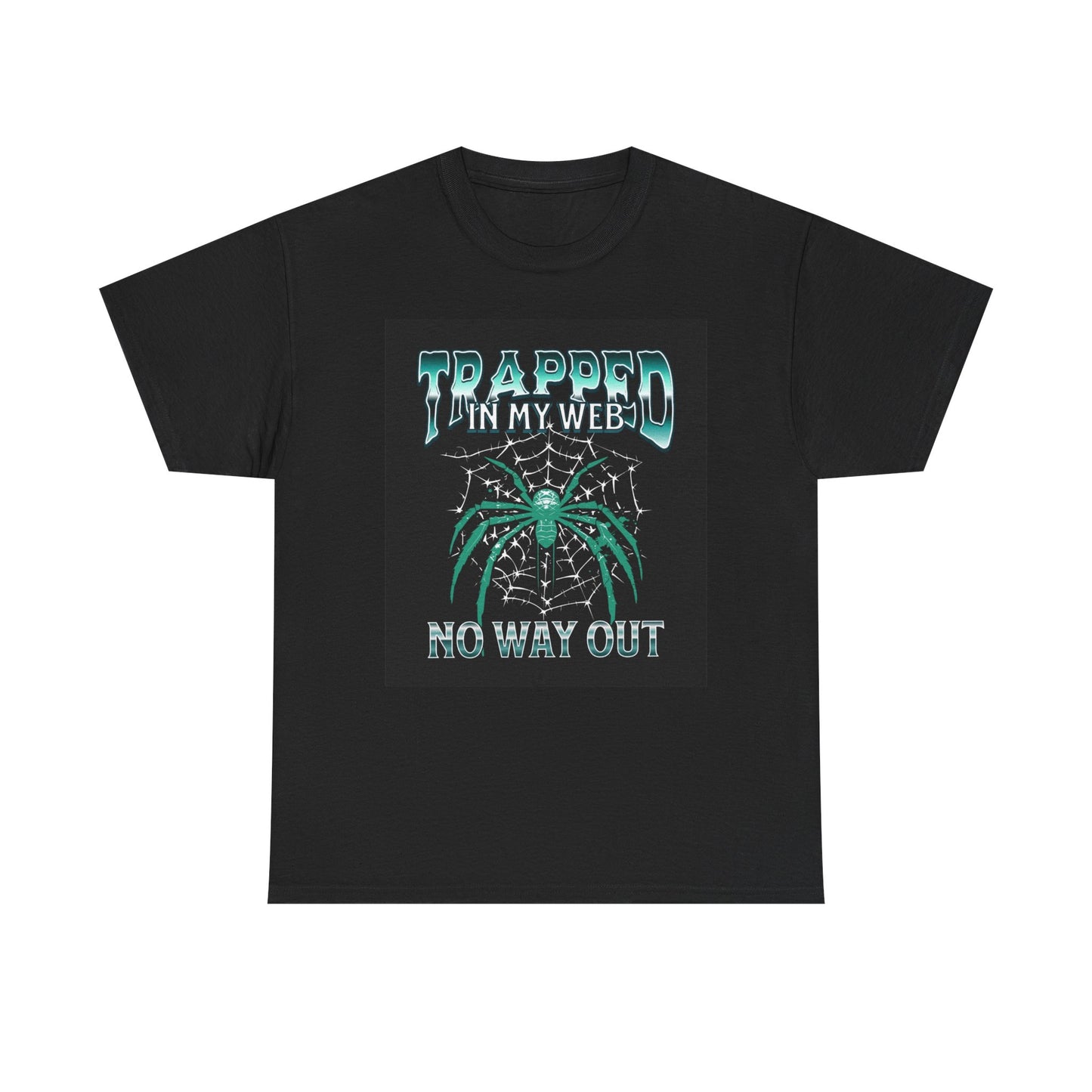 Trapped In My Spider Web Graphic T Shirt Vintage Street Apparel Heavy Cotton Tee