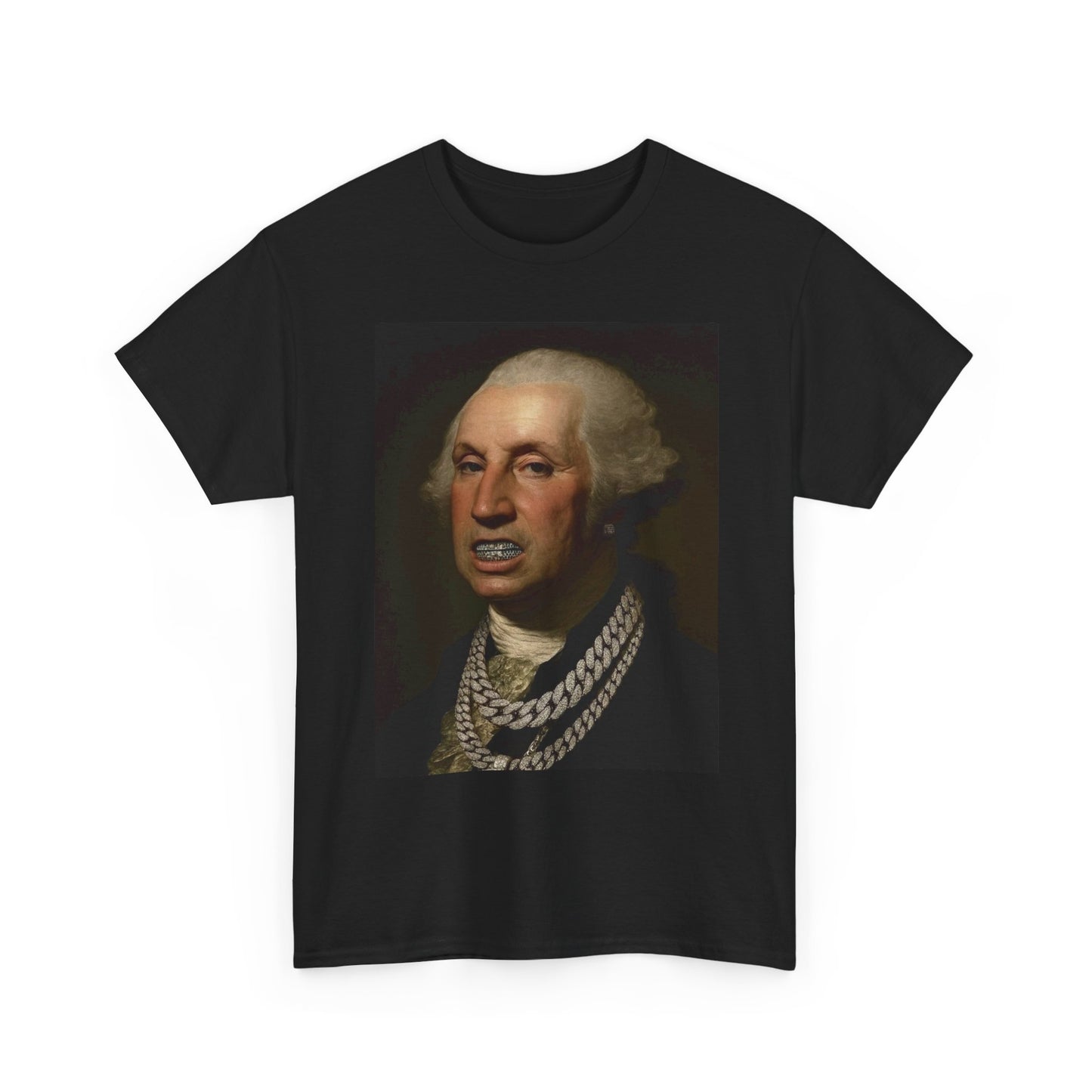 George Washington Bling Funny Graphic T Shirt Men's Heavy Cotton Tee - Quality - Modern True to Size
