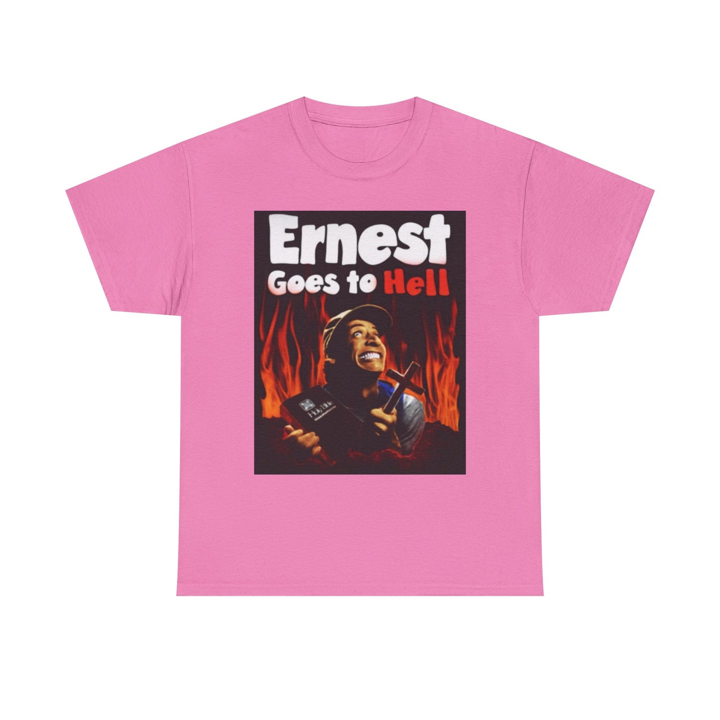 Ernest Goes To Hell Graphic T Shirt Funny Vintage Poster Unisex Heavy Cotton Tee
