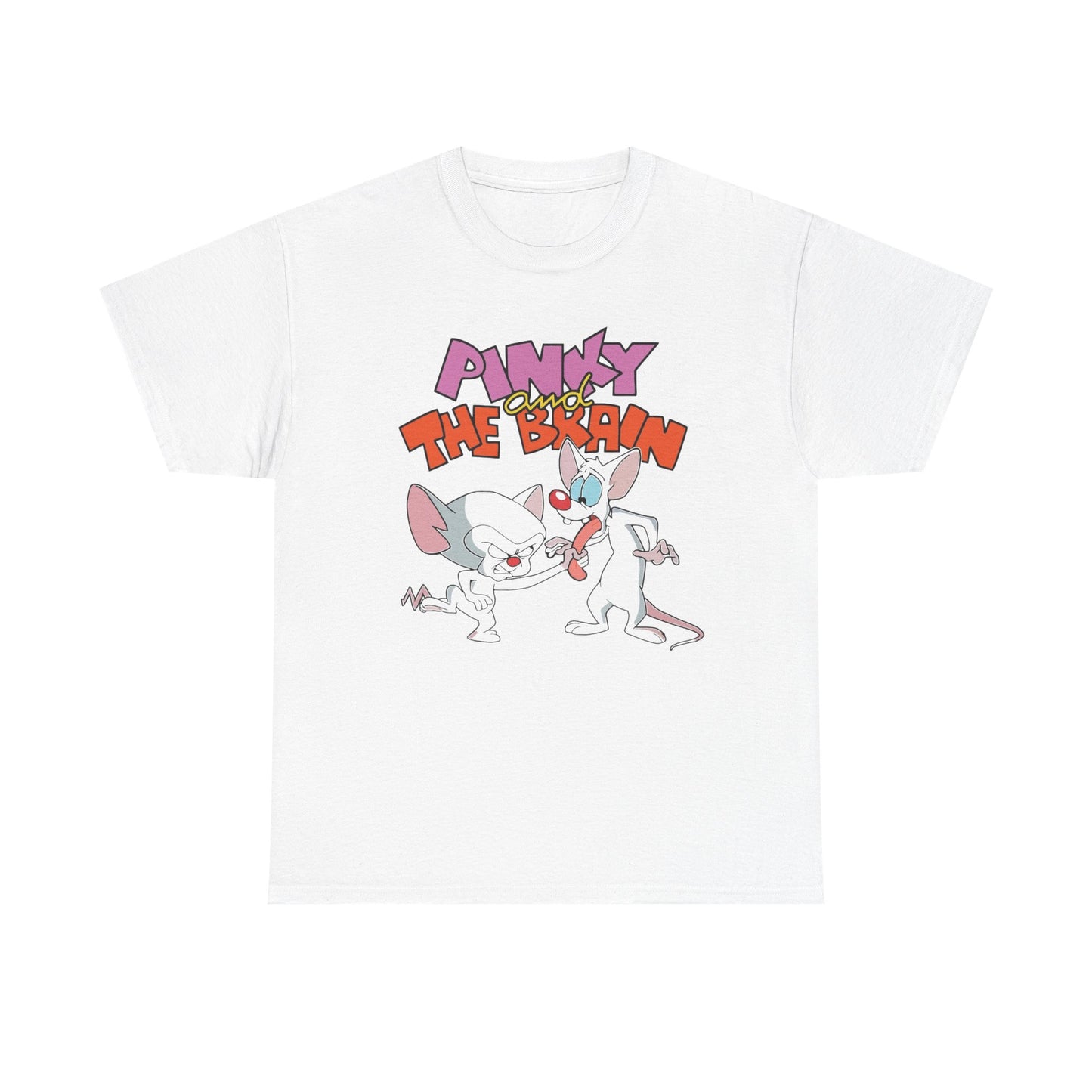 Pinky And The Brain Retro 90s Graphic T-Shirt Unisex Heavy Cotton Tee Gift NEW