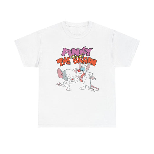 Pinky And The Brain Retro 90s Graphic T-Shirt Unisex Heavy Cotton Tee Gift NEW
