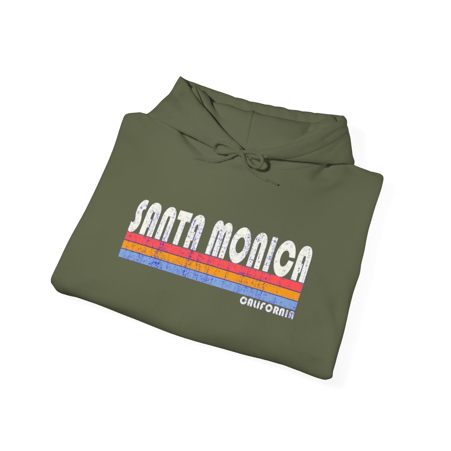 Santa Monica California Graphic Hoodie Heavy Blend Sweatshirt NEW