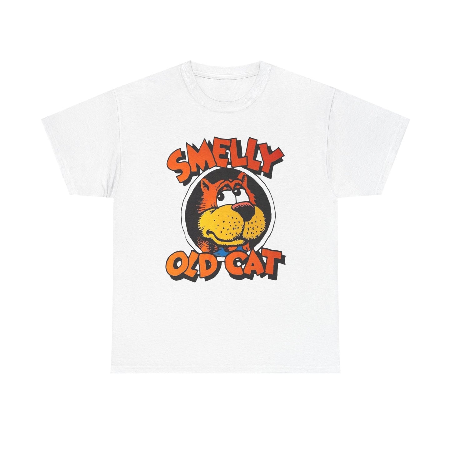 Smelly Old Cat Vintage Graphic T-Shirt Unisex Heavy Cotton Tee