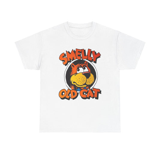 Smelly Old Cat Vintage Graphic T-Shirt Unisex Heavy Cotton Tee