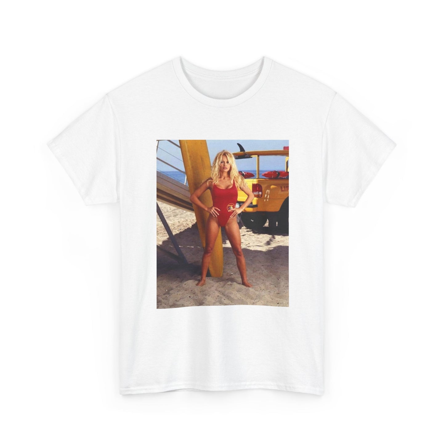 Baywatch Tv Tshirt Series Pam Anderson Playboy Retro Unisex Heavy Cotton Tee