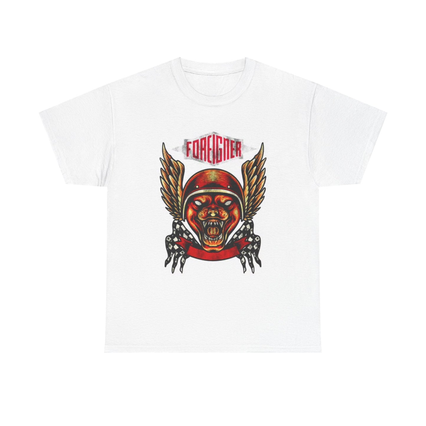 Foreigner Graphic T Shirt Vintage Rock Band Metal Retro Unisex Heavy Cotton Tee