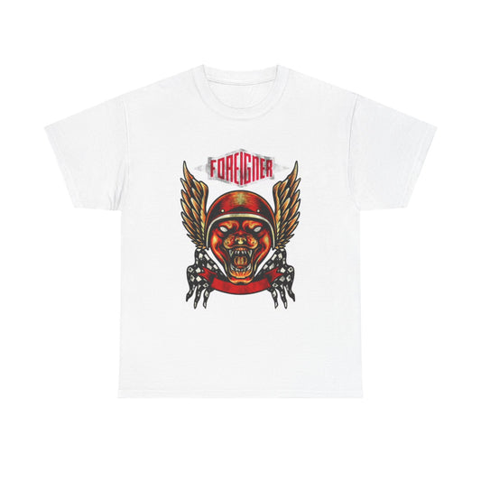 Foreigner Graphic T Shirt Vintage Rock Band Metal Retro Unisex Heavy Cotton Tee