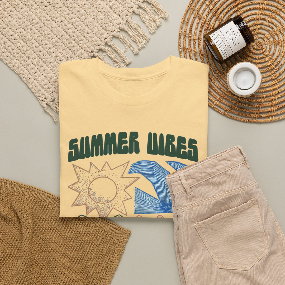 Summer Vibes Sunshine Beach Graphic T-Shirt Men's Graphic Tee