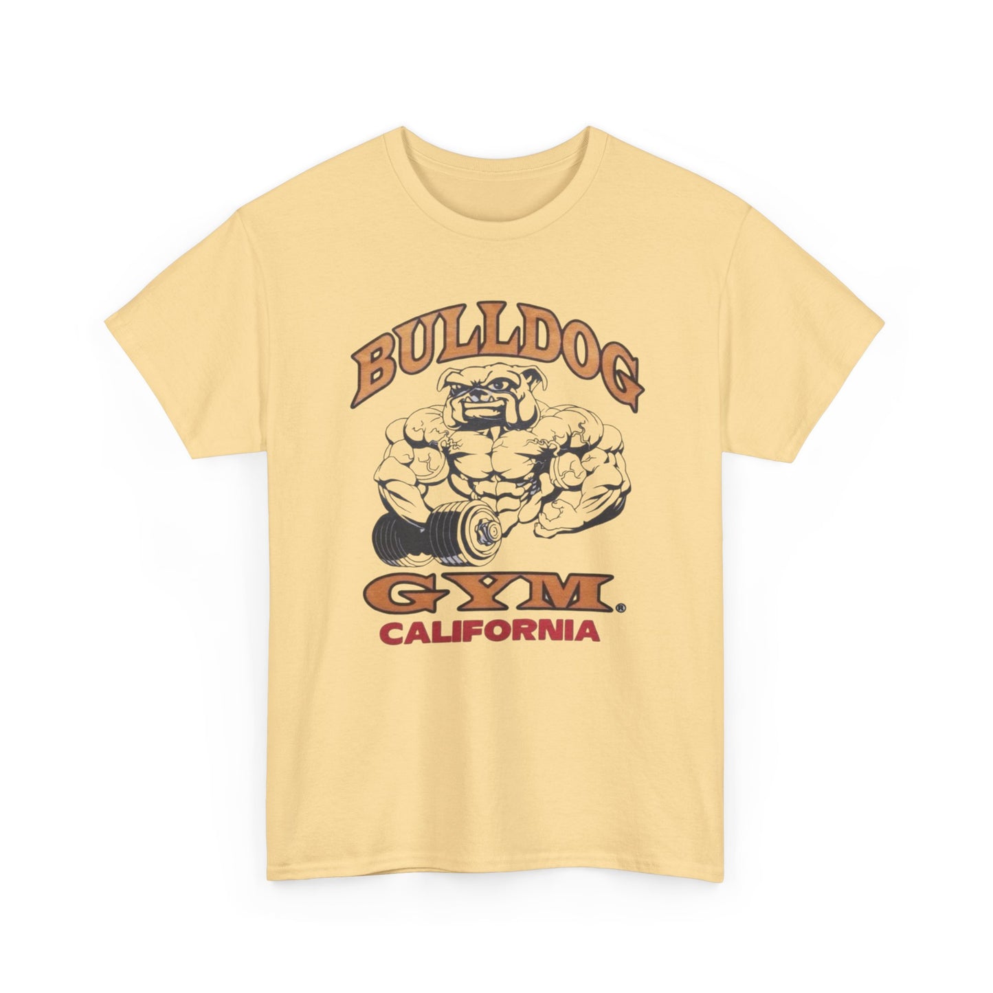 Bulldog Gym California Retro Graphic T Shirt Unisex Heavy Cotton Tee