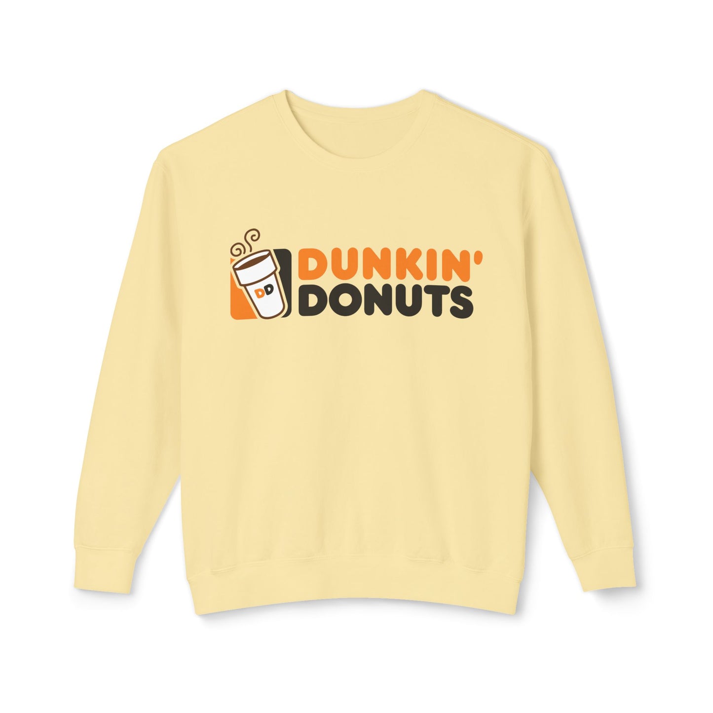 Dunkin Donuts Graphic Retro Logo Coffee Lover Lightweight Crewneck Sweatshirt