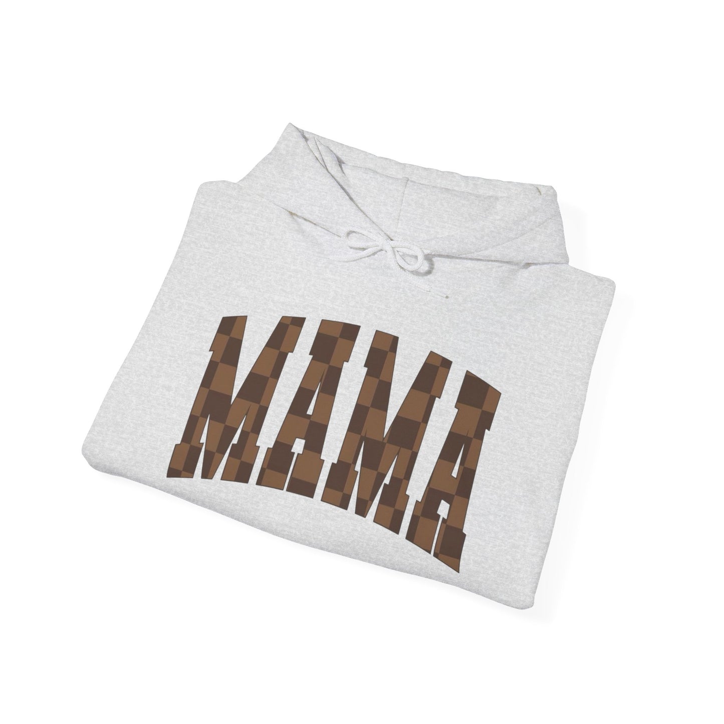 Mama Womens Checkered Graphic Hoodie Hooded Sweatshirt