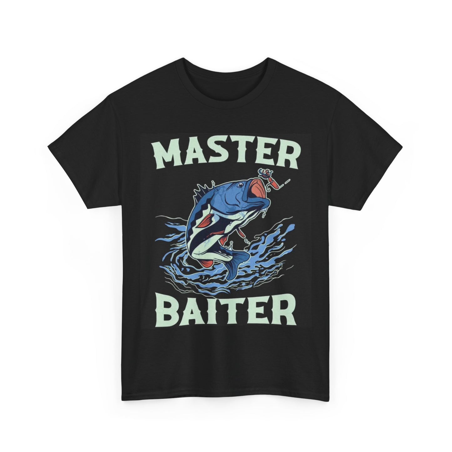 Master baiter T-shirt Funny fishing Gift Country Dad Jokes Heavy Cotton Tee