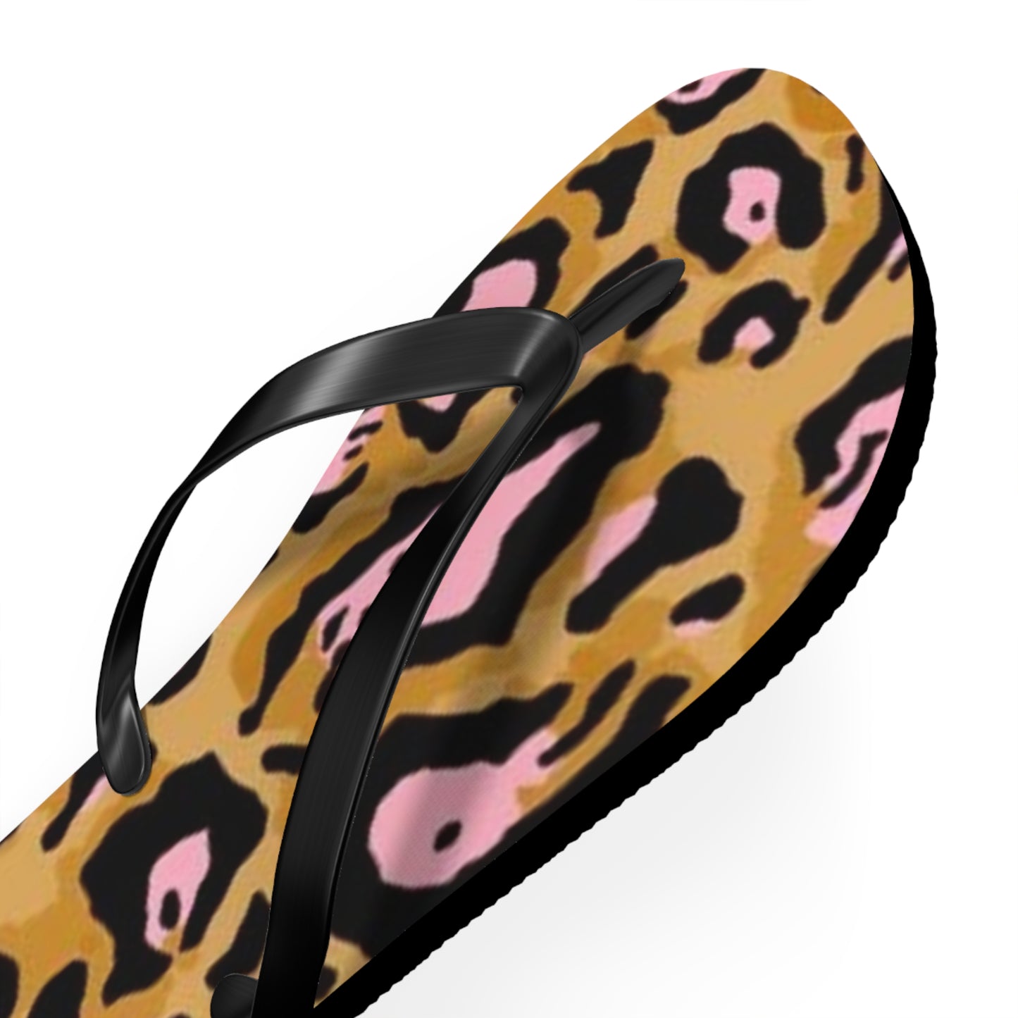 Animal Print Pink Beach Sandals, Slides for Summer, Flip Flops