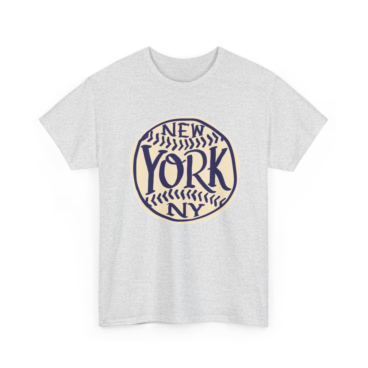 New York Retro Baseball Graphic T Shirt Men's Heavy Cotton Tee
