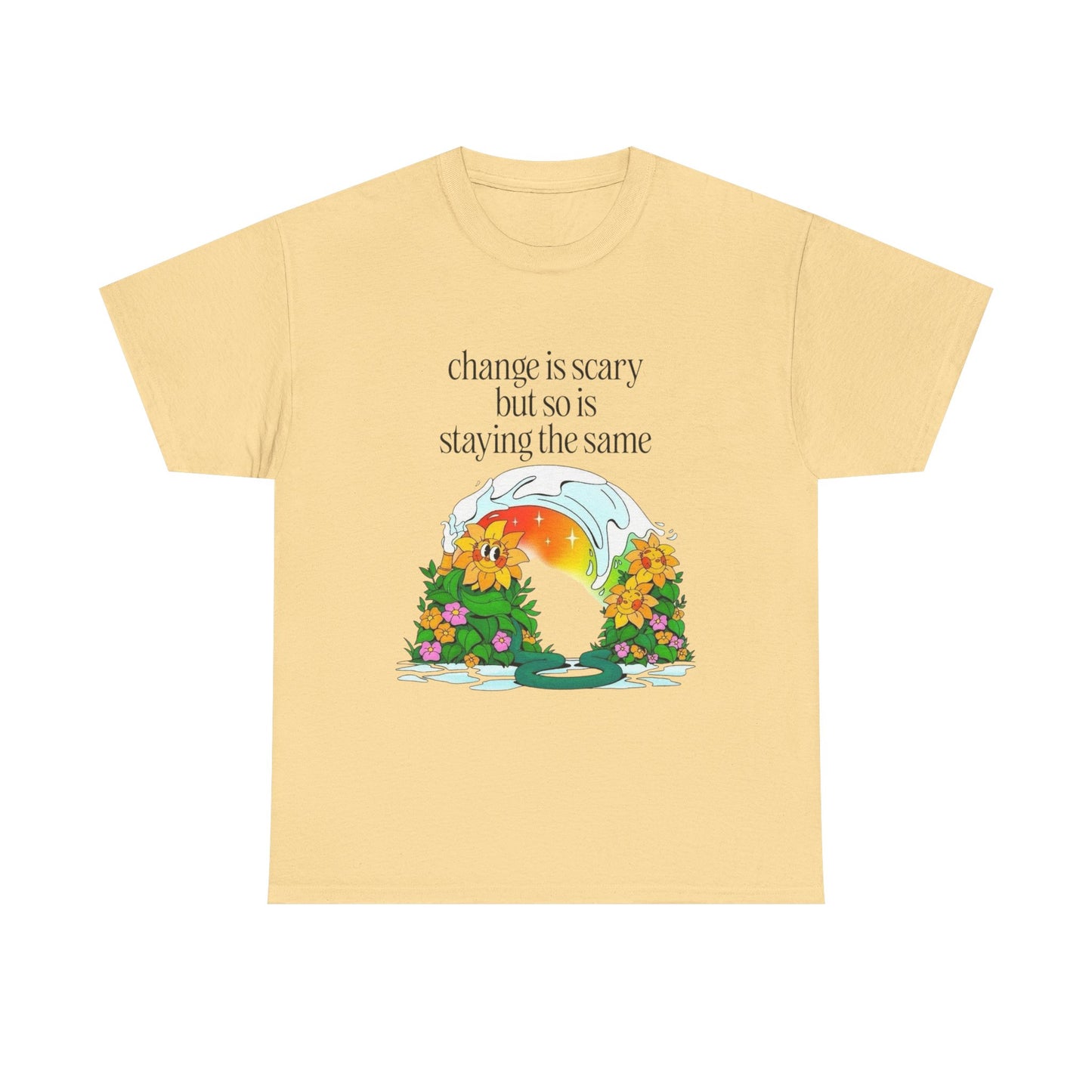 Change Is Scary T-Shirt NEW Gift Unisex Heavy Cotton Tee