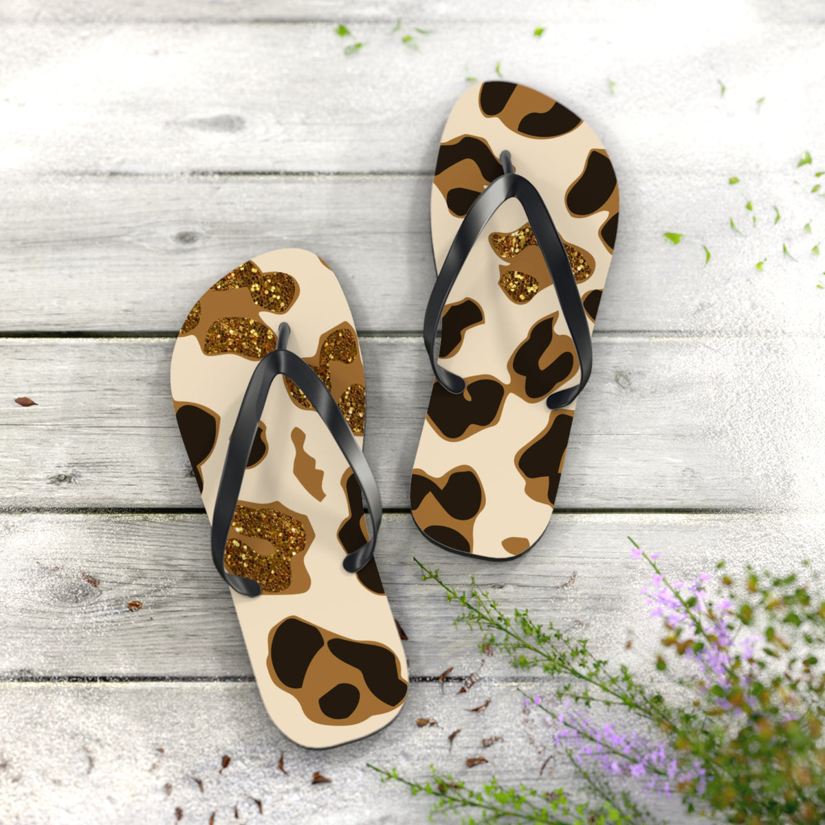 Glitter Bomb Beach Sandals, Slides for Summer, Flip Flops, Water Resistant