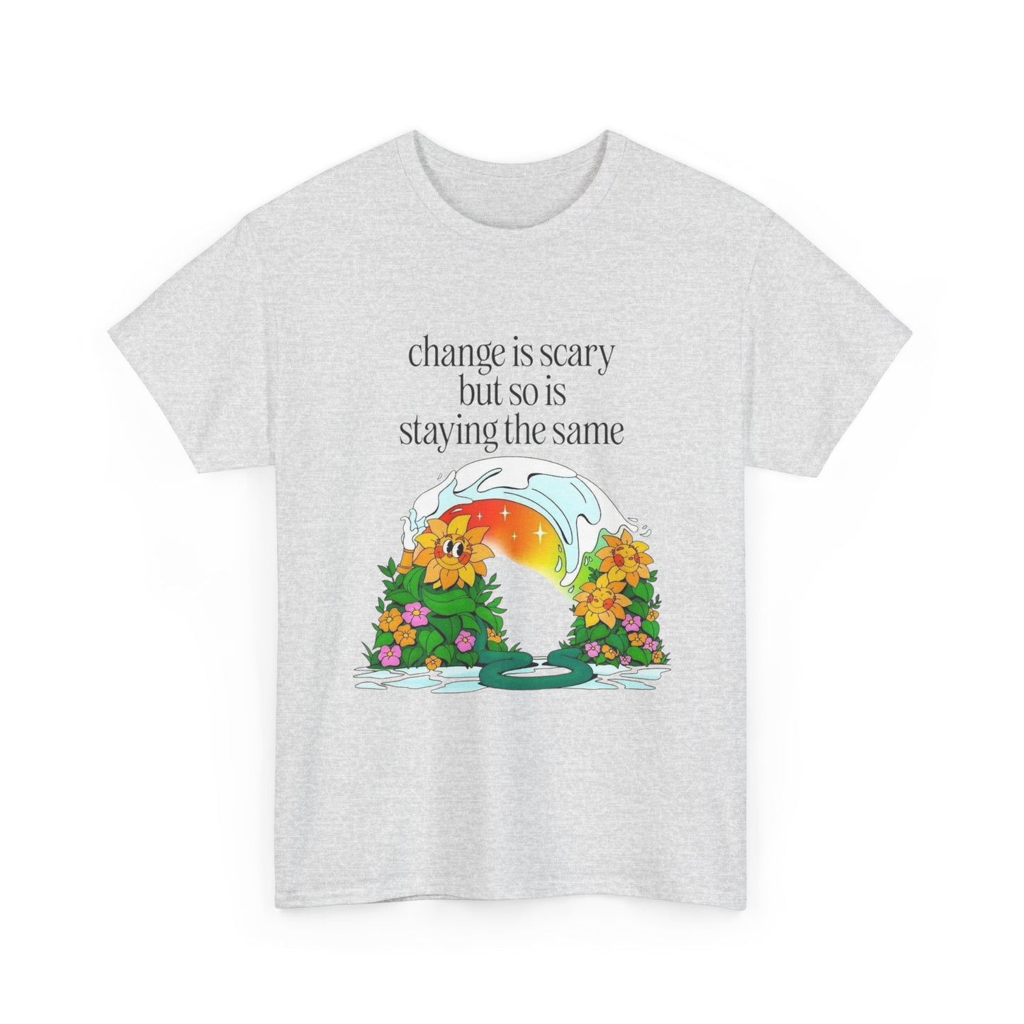 Change Is Scary T-Shirt NEW Gift Unisex Heavy Cotton Tee