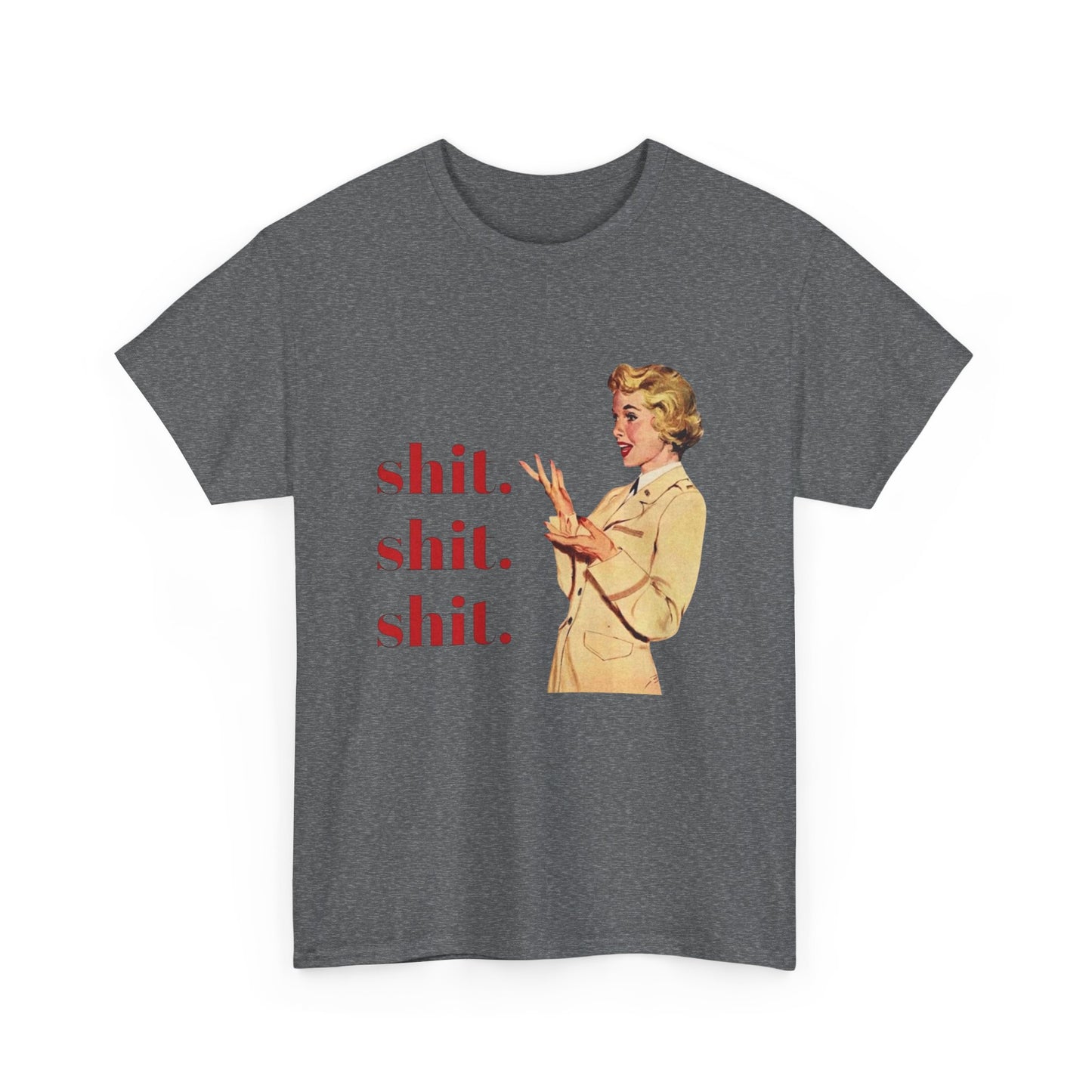 Funny Pinup Model Graphic T Shirt Unisex Heavy Cotton Tee