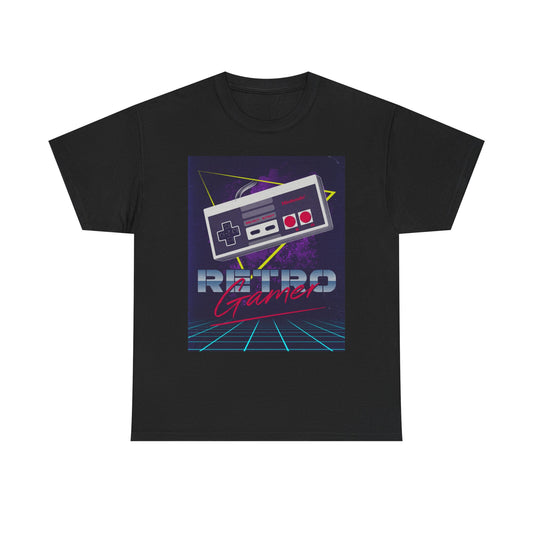 Retro Gaming Tshirt N64 Super Controller Graphic Unisex Heavy Cotton Tee