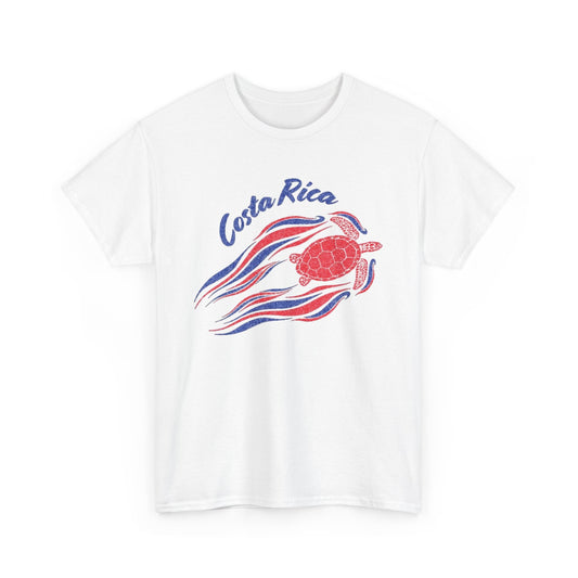 Costa Rica Sea Turtles Graphic T Shirt Vintage Men's Heavy Cotton Tee