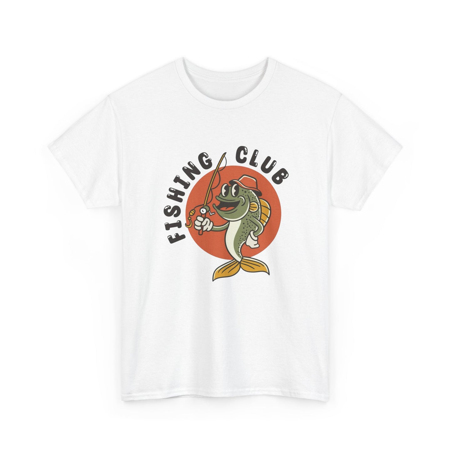 Fishing Club Graphic T Shirt NEW Adult Unisex Heavy Cotton Tee