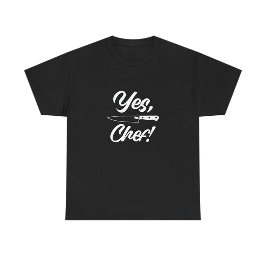 Yes Chef Kitchen Knifes Graphic T-Shirt Cotton Tee New Gift Vintage