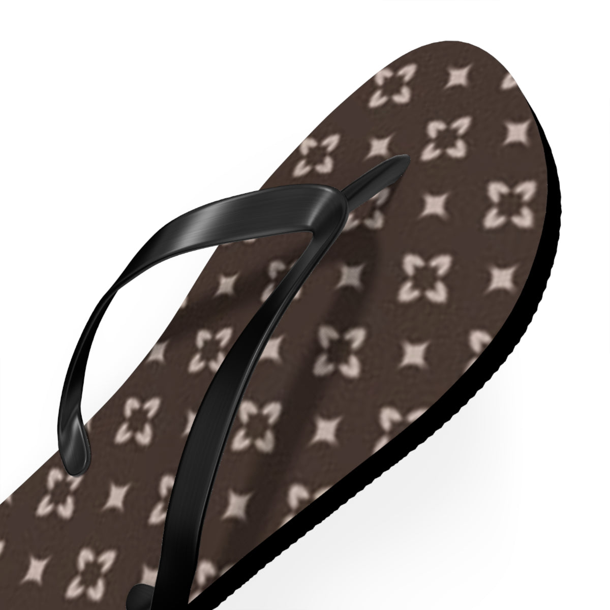 Brown And White Monogram Flip Flops, Sandals Slides, Summer Footwear, Brand New