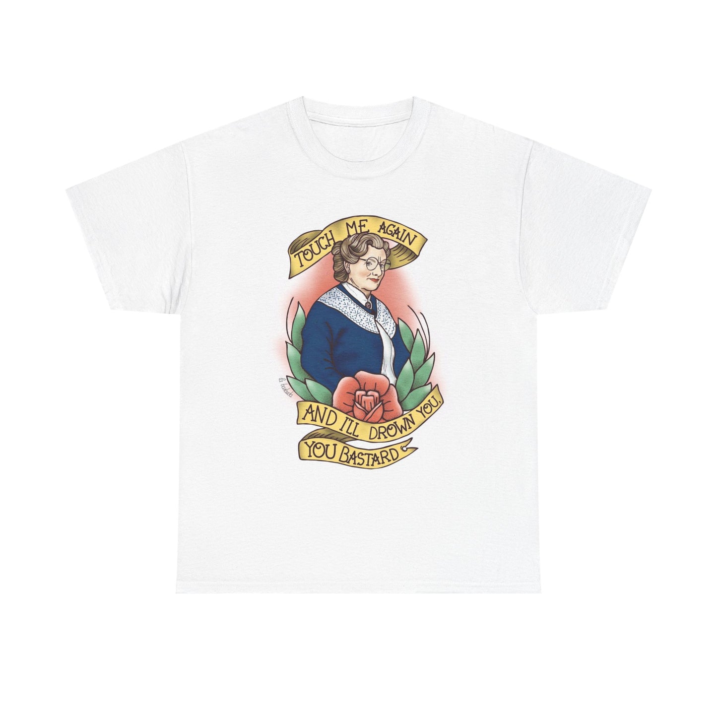 Ms Doubtfire Graphic T Shirt Funny Vintage Unisex Heavy Cotton Tee
