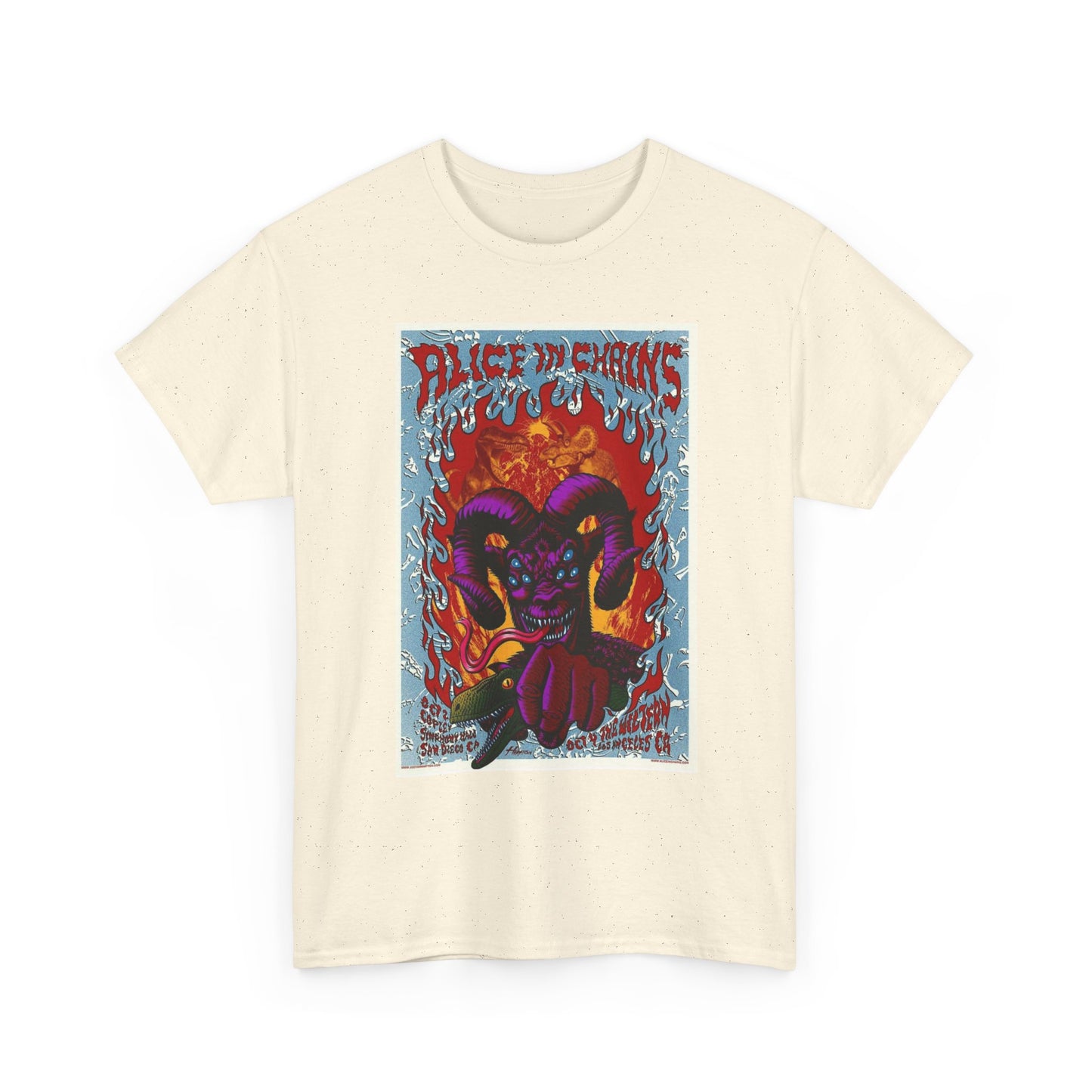 Alice In Chains Rock Band T Shirt Merch Poster Unisex Heavy Cotton Tee